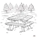 picnic table ice cream tattoo design idea