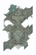 enki sumerian god tattoo design idea