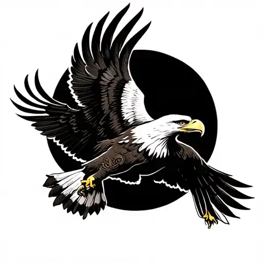 Eagle soaring tattoo design idea