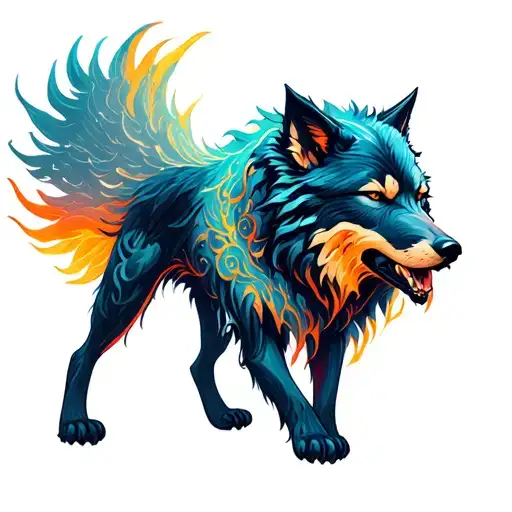Fenrir tattoo design idea