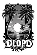 Florida background theme the number 1804 on the bottom my username DLOPD all caps and bolded on top of the background  tattoo design idea