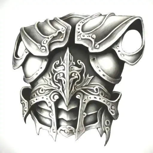 shoulder armor tattoo design combining elements tattoo design idea