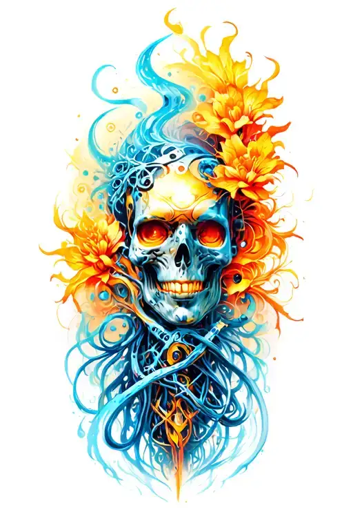 bio mechanical tattoo design idea