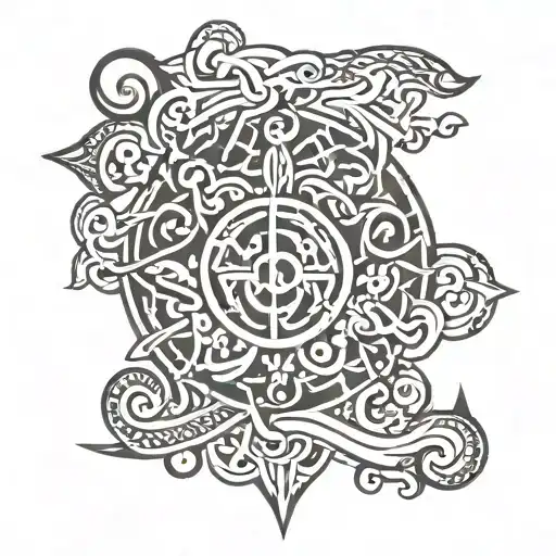 satyam is written in neo tribal tattoo tattoo design idea