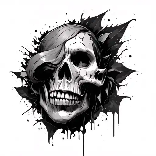 torn skin tattoo design idea