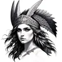 Nordic Valkyrie tattoo design idea