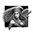 Nordic Valkyrie tattoo design idea