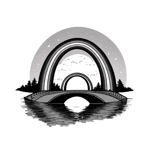 Rainbow Bridge tattoo design idea