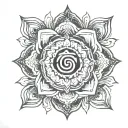 Shree chakra symbols tattoo design idea