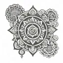 Shree chakra symbols tattoo design idea