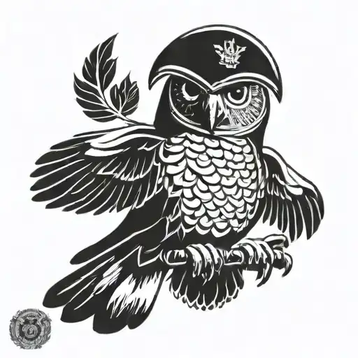 owl,eagle,marine corp, tattoo design idea
