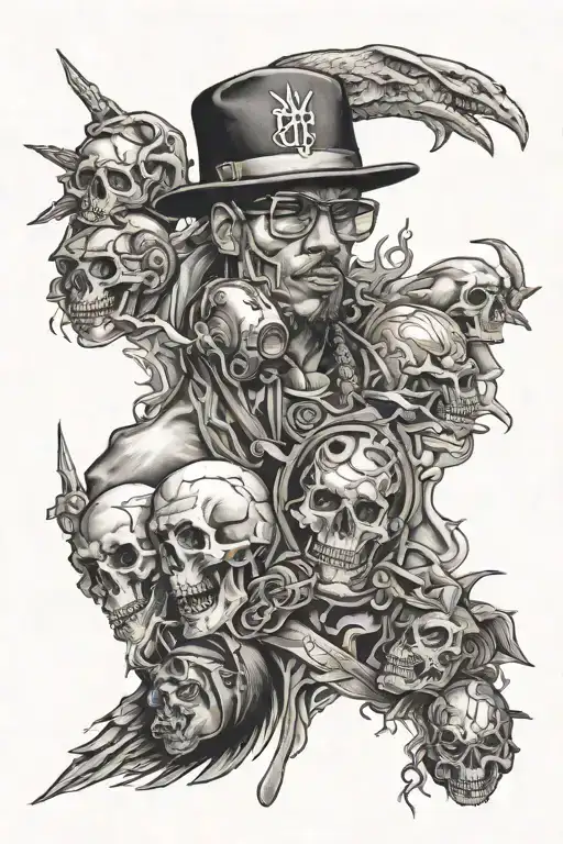 hip hop west coast tattoo design idea