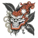 positive and negative battery tattoo design idea