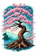 cherry blossom tree tattoo design idea