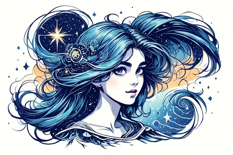 Lyra constellation tattoo design idea