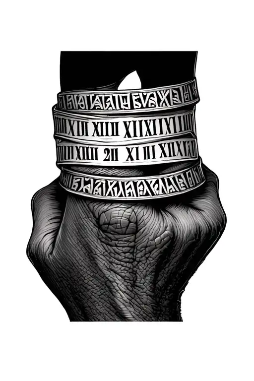 today's date in Roman numerals on ring finger tattoo design idea