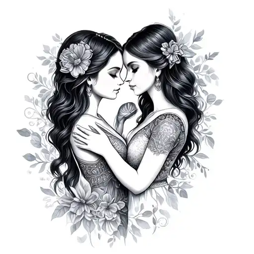 Matching Mother Daughter tattoo design idea