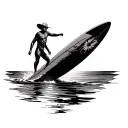 surf style tattoo design idea