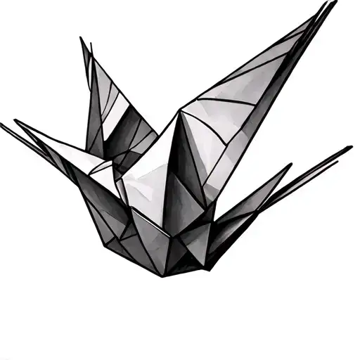 Paper Crane tattoo design idea