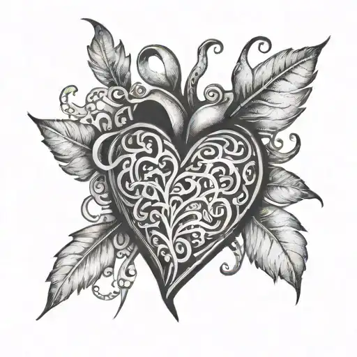 hard-fought heart felt been through hell hallelujah tattoo design idea