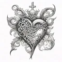 hard-fought heart felt been through hell hallelujah tattoo design idea
