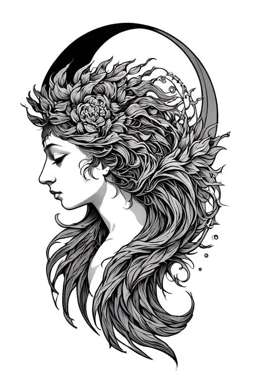 aquarius merging virgo zodiac sign tattoo tattoo design idea