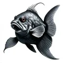 real flounder fish tattoo design idea