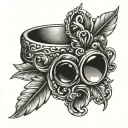 wedding ring on the ring finger tattoo design idea