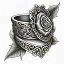 wedding ring on the ring finger tattoo design idea