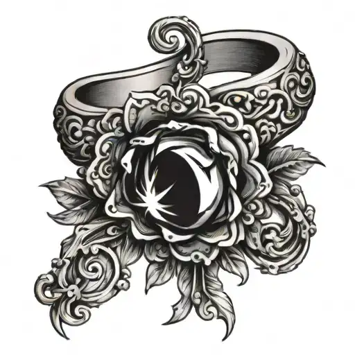 wedding ring on the ring finger tattoo design idea