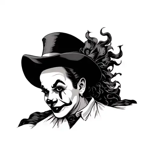 Pierrot Clown tattoo design idea