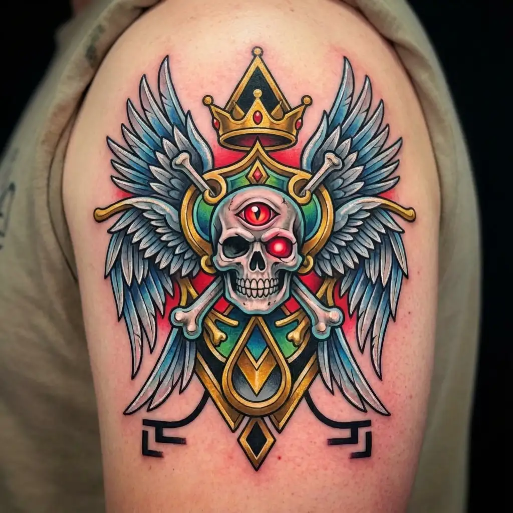 beta Greek symbol. bdsm tri skeleton.queen of spades 7, lady bug, spades tattoo design idea