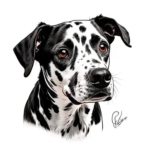 my dog in 101 dalmatians style tattoo design idea