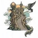 Stairway To Heaven  by Led Zeppelin  tattoo design idea