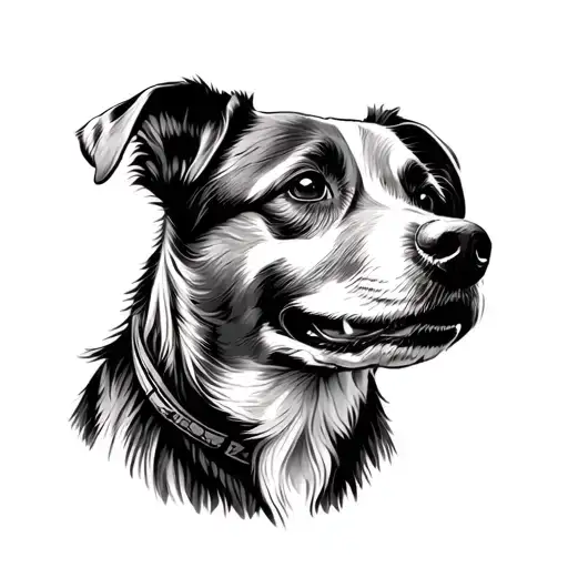 Memorial Dog tattoo design idea