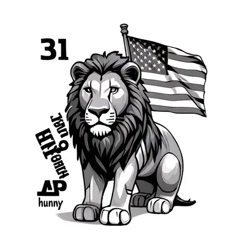 a lion, an American flag,the armor of God, Star Wars , Legos , 31 number , a honey pot with hunny spelt in the middle,  tattoo design idea
