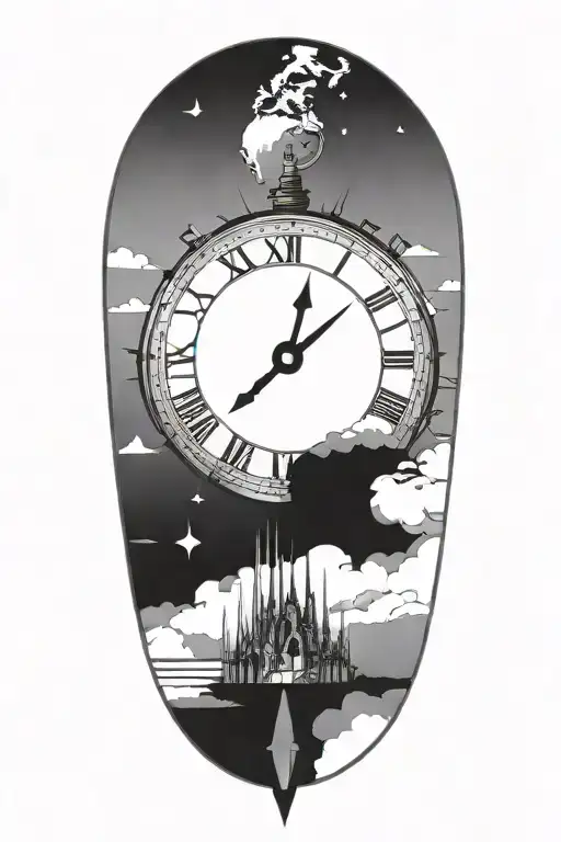 longitude lines going down the arm sleeve tattoo design idea