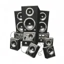 speakers soundsystem tattoo design idea