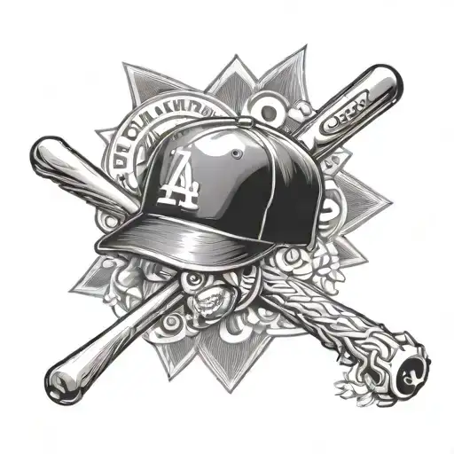 dodger baseball tattoo design idea