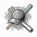 dodger baseball tattoo design idea