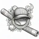 dodger baseball tattoo design idea