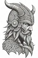 viking berserker head tribal inspired design featuring tattoo design idea