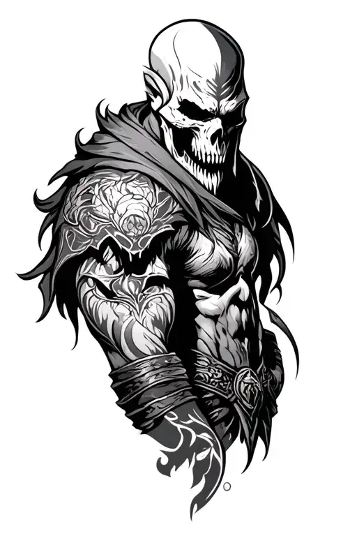 Revenant fighter adorned tattoo design idea