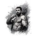 man in the arena tattoo design idea