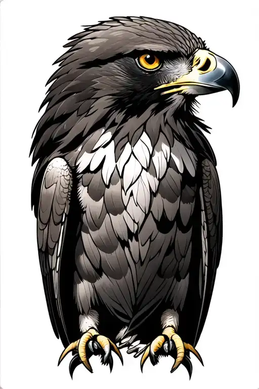 hawk tattoo design idea