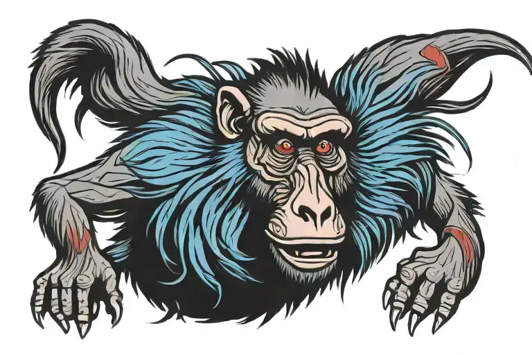 baboon tattoo design idea