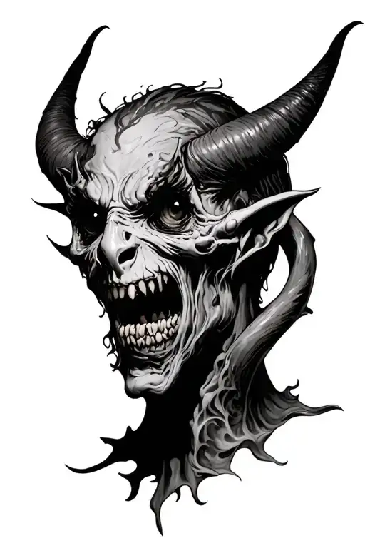 Depression Demon tattoo design idea