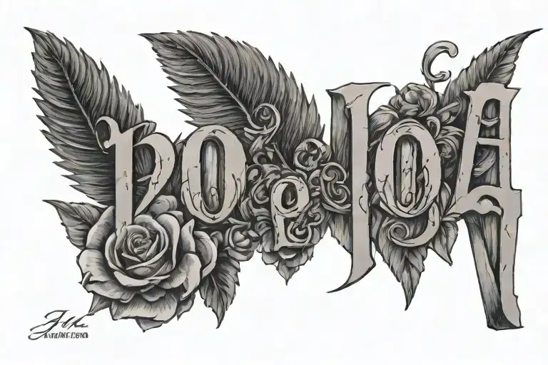 23.04.2020 in roman numbers and in the middle of the date there need to be love yours text tattoo design idea
