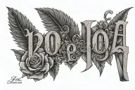 23.04.2020 in roman numbers and in the middle of the date there need to be love yours text tattoo design idea
