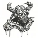 borderlands psycho mask surrounded tattoo design idea
